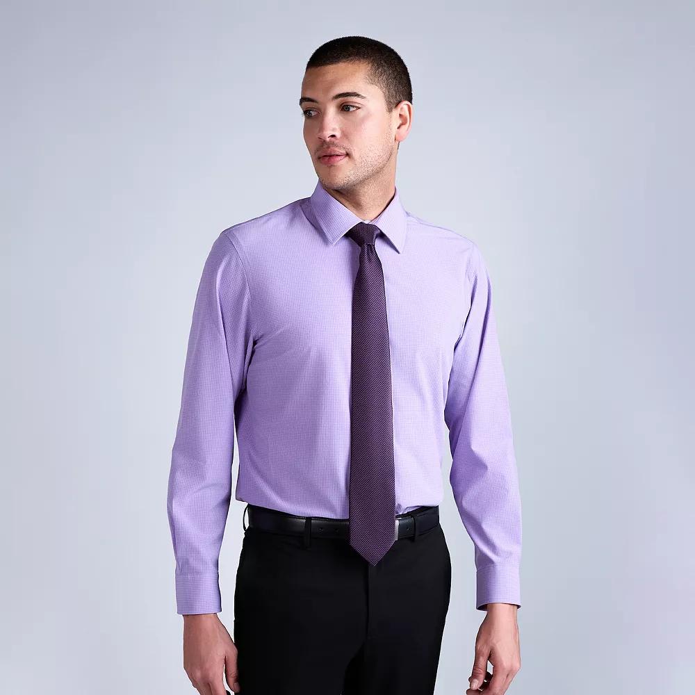 Men's Haggar® Smart Wash Classic Fit Patterned Dress Shirt,  Product Image