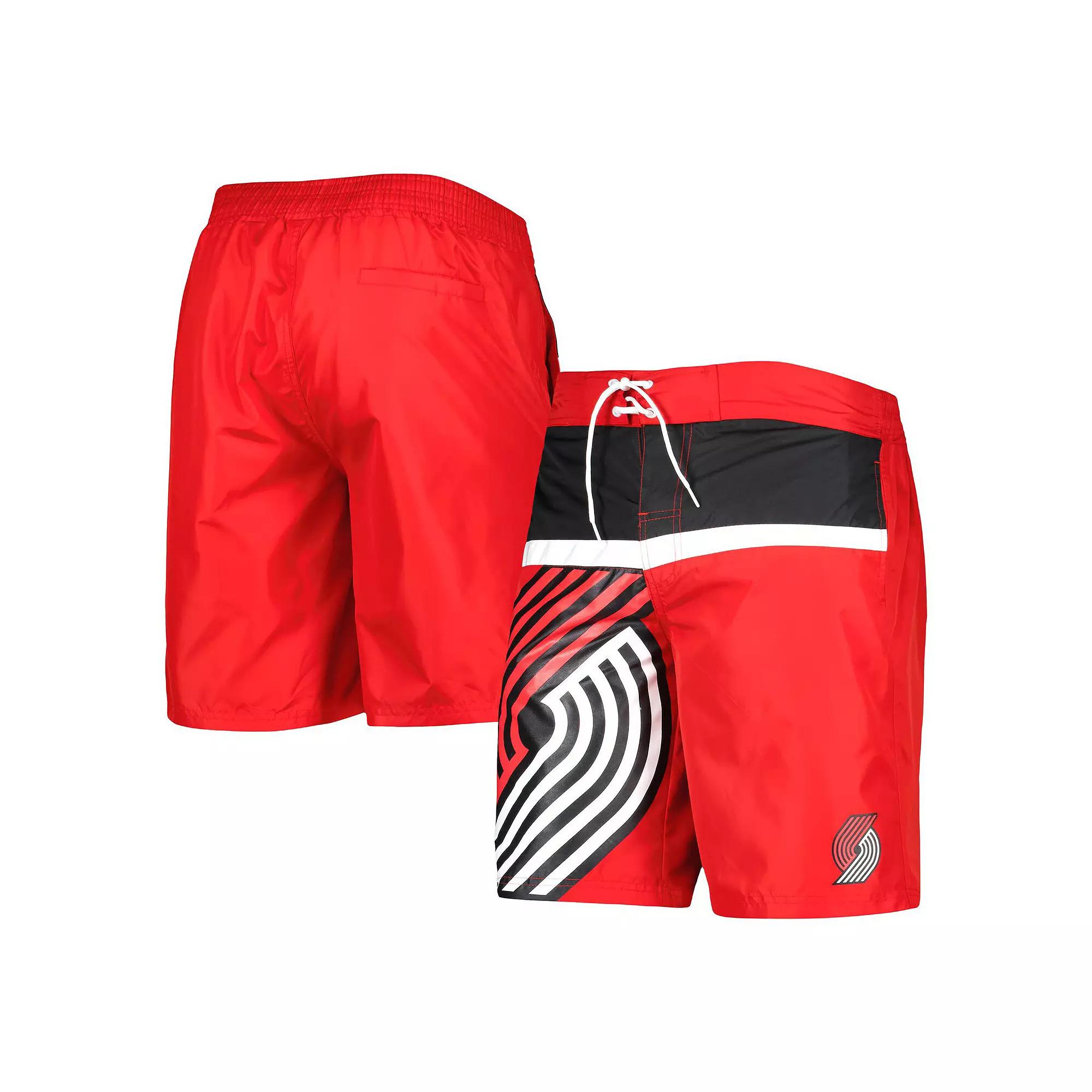 Men's G-III Sports by Carl Banks Red Portland Trail Blazers Sea Wind Swim Trunks,  Product Image