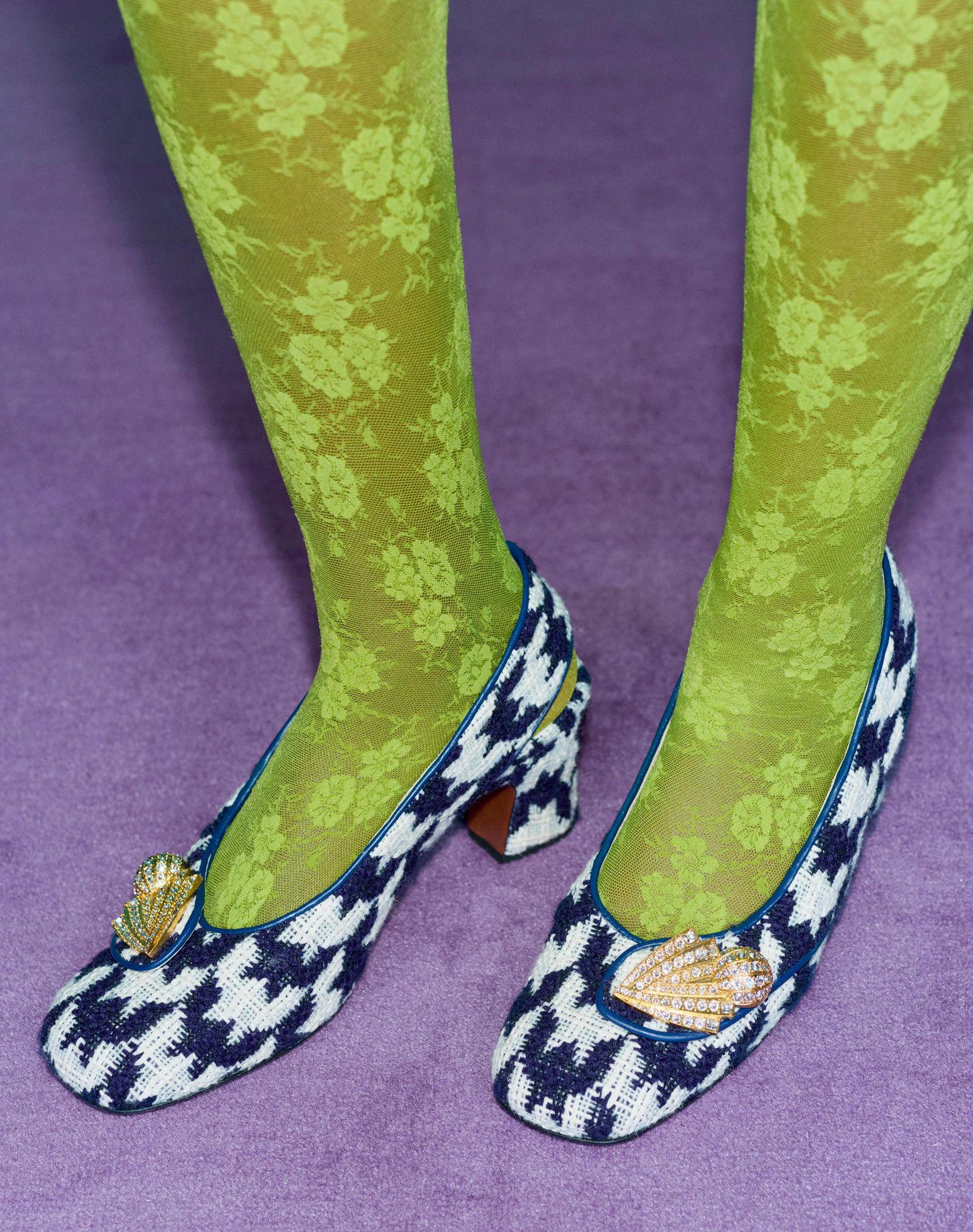 Adamantine Slingback Pumps In Tweed 60Mm Product Image