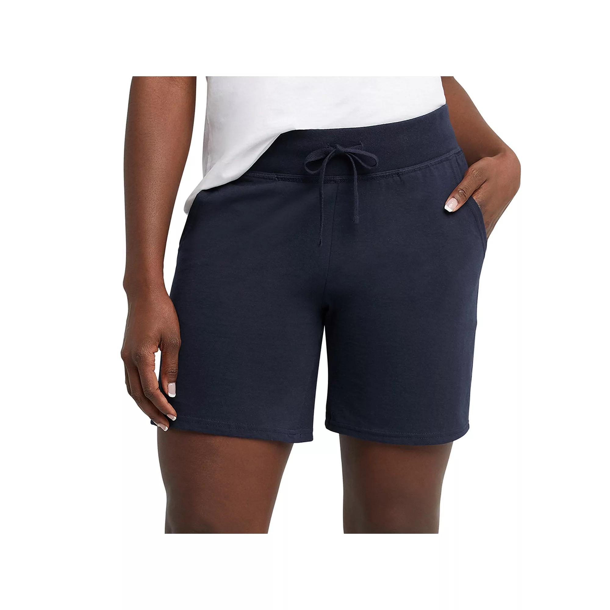 Women's Hanes® Jersey Drawstring Shorts,  Product Image