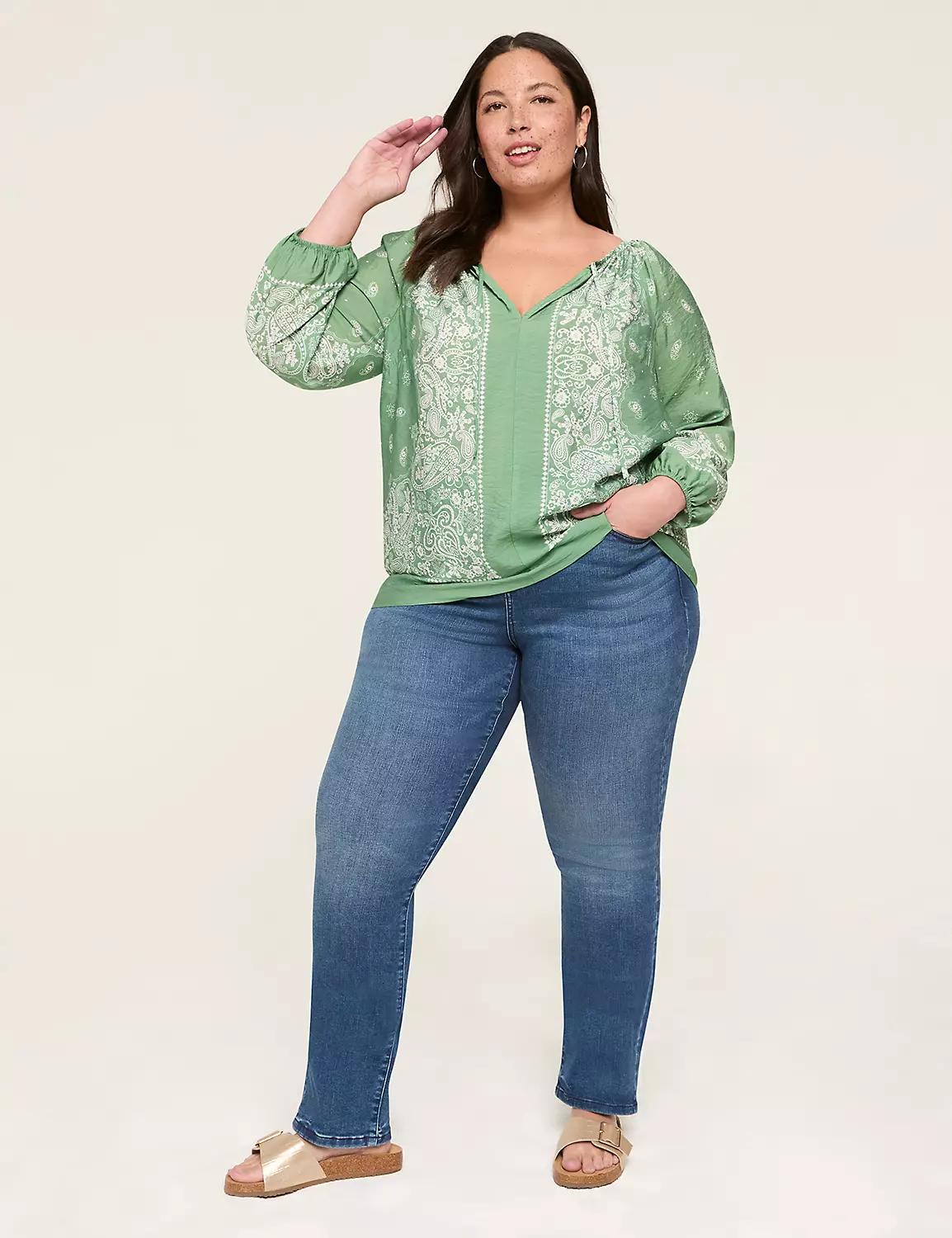 Tighter Tummy Pull-On High-Rise Straight Jean Product Image