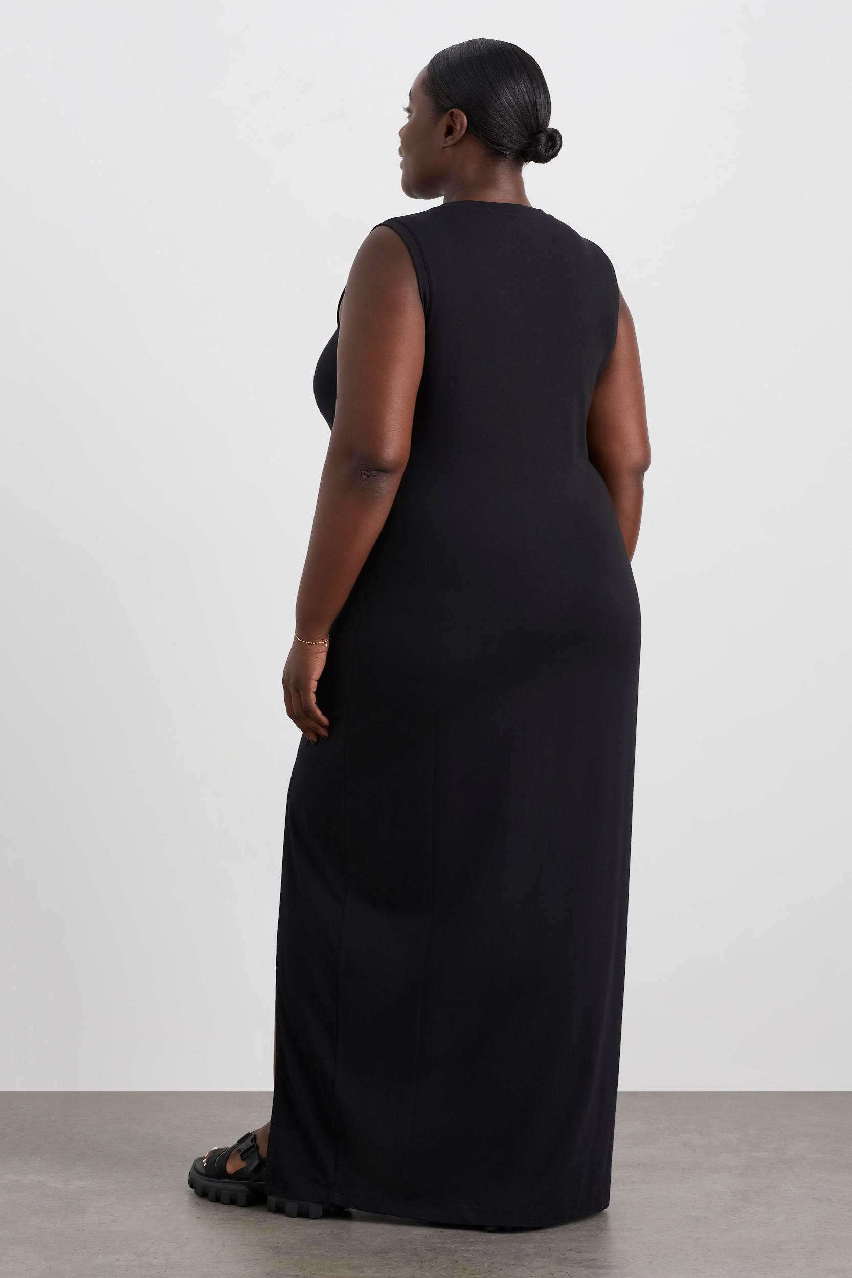 Split Hem Jersey Dress 816 Product Image