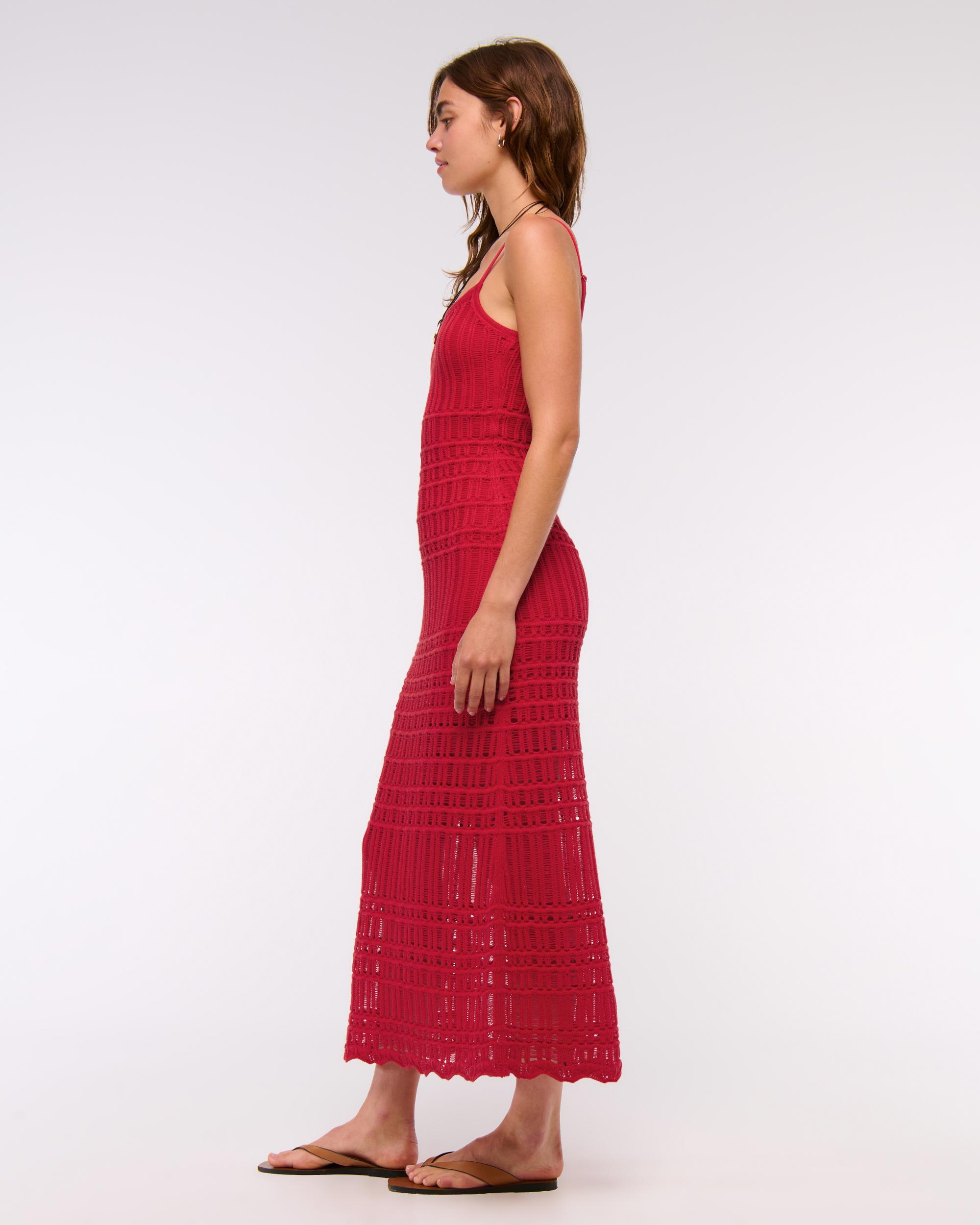 Crochet-Style Maxi Dress Product Image