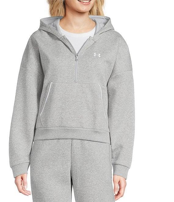 Under Armour Coordinating Rival Fleece Piped Long Sleeve 1/2 Zip Hoodie Product Image