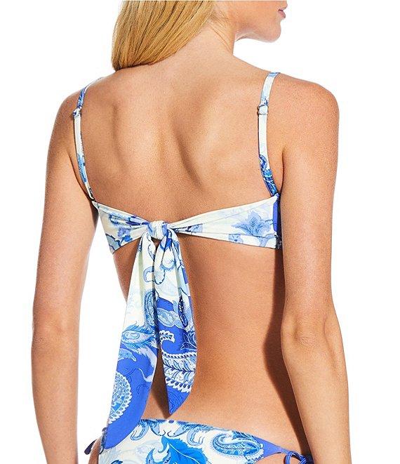 Gianni Bini Paisley High Leg Cheeky High Waisted Swim Bottom Product Image