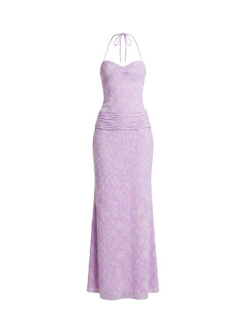 Love From Portofino Corset Maxi Dress Lilac Product Image