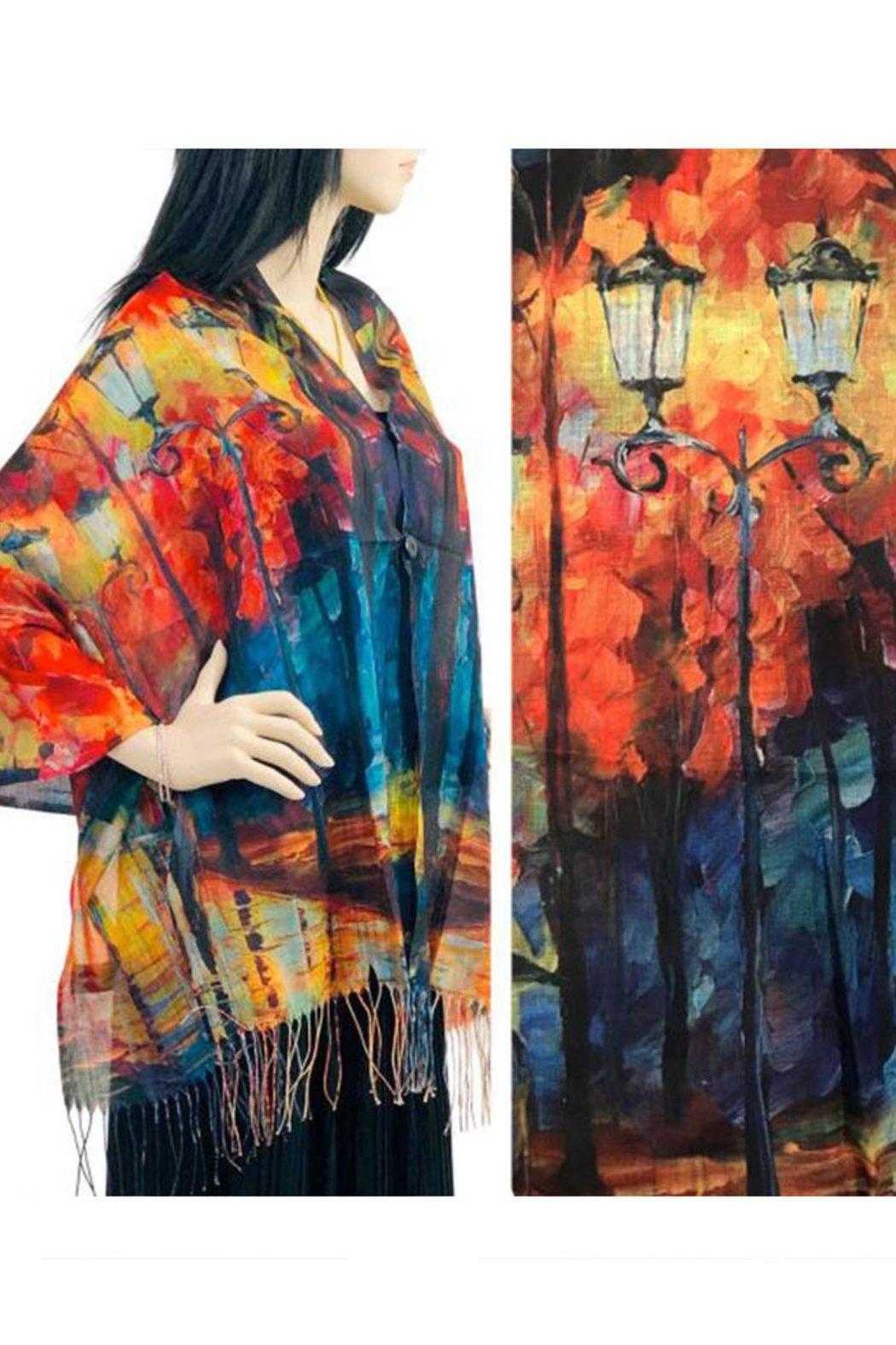 Art Design Cotton Touch Button Shawl Product Image