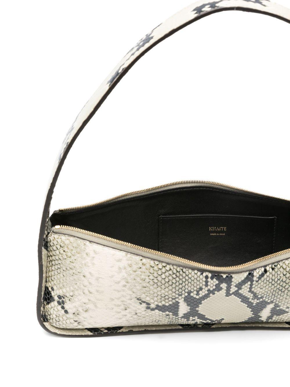 KHAITE Lori Python-embossed Leather Shoulder Bag In Natural Product Image