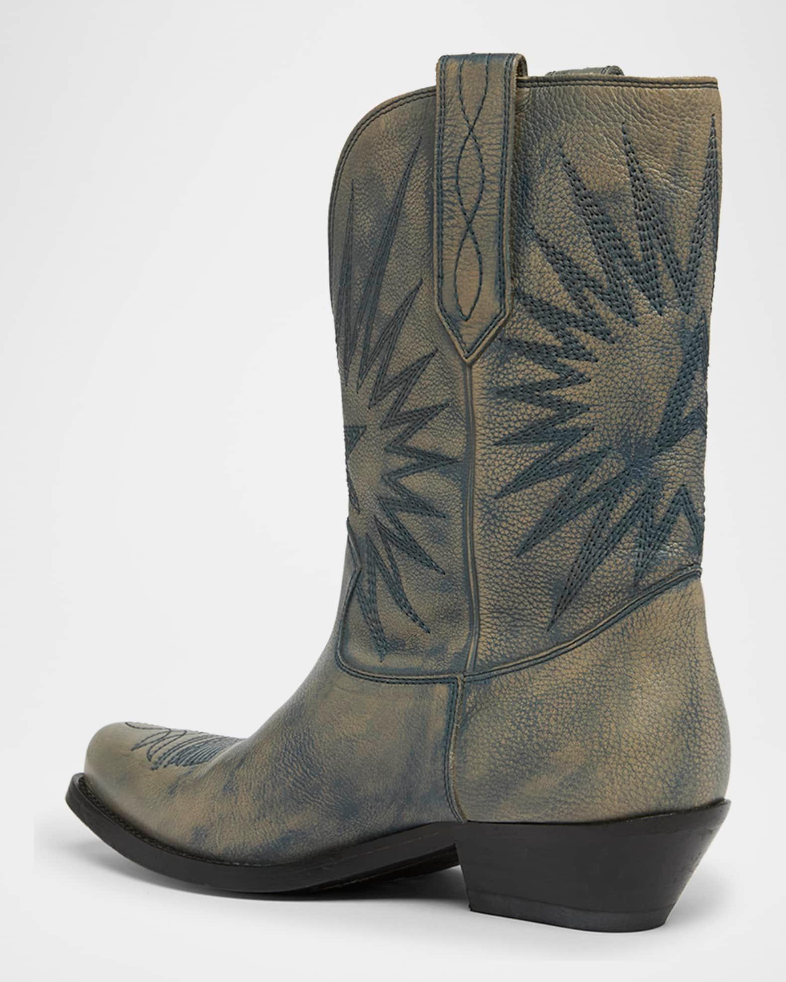 Wish Star Treated Leather Western Boots Product Image