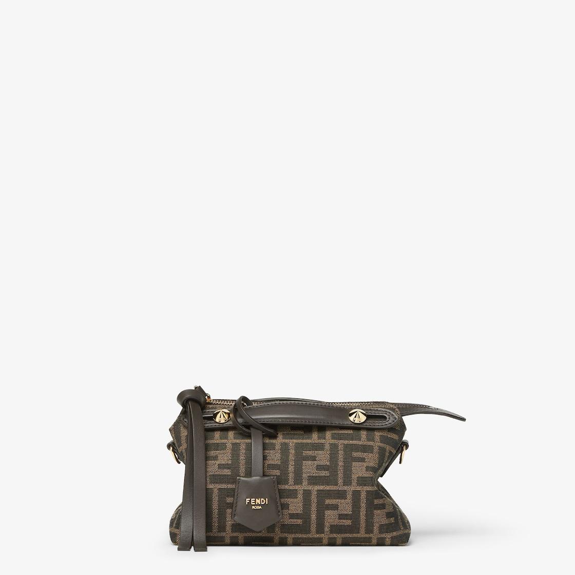 By The Way Soft MiniBrown FF jacquard fabric mini bag Product Image