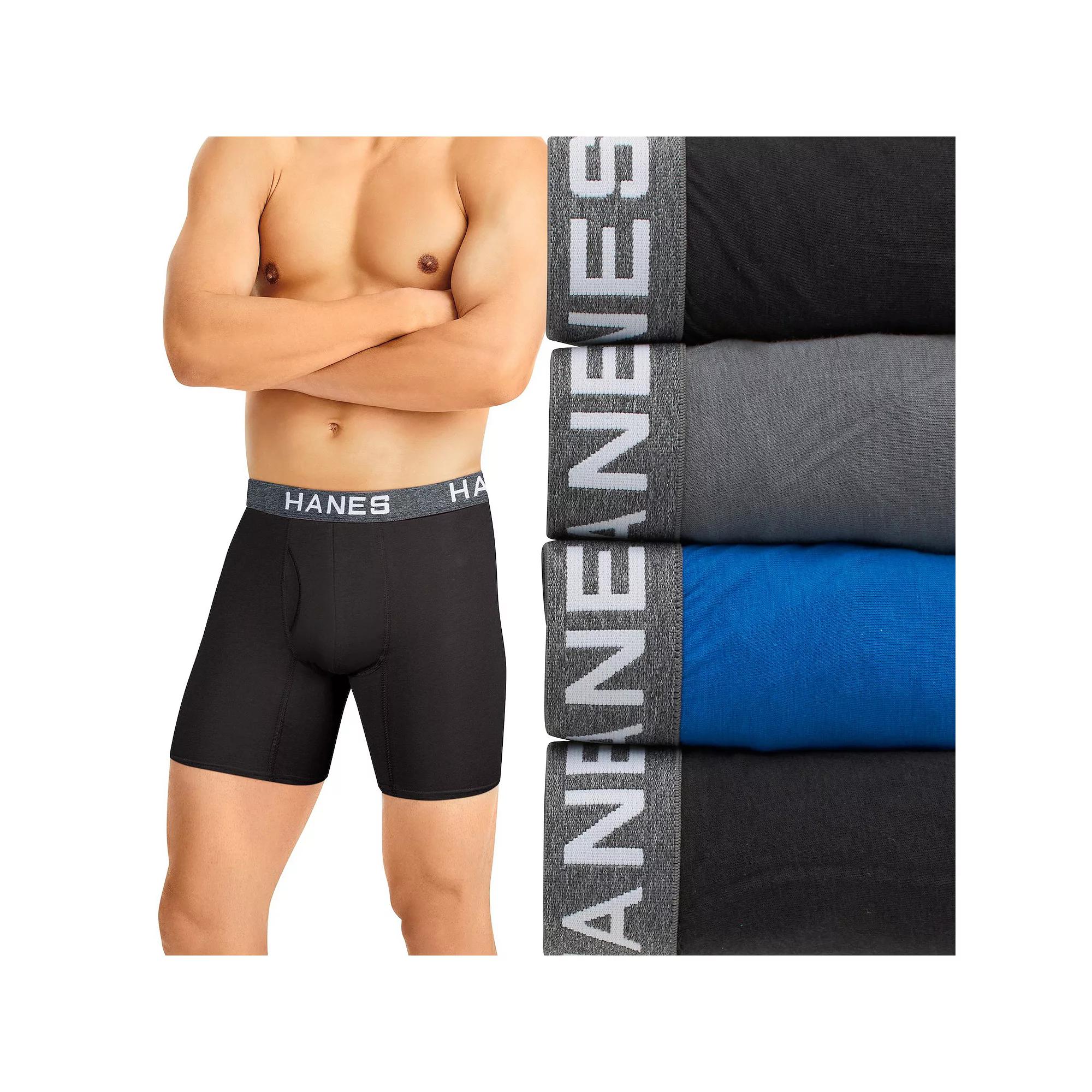 Hanes Ultimate 4-Pack Men's Comfort Flex Fit Boxer Briefs, Size: Small, Black Gray Product Image
