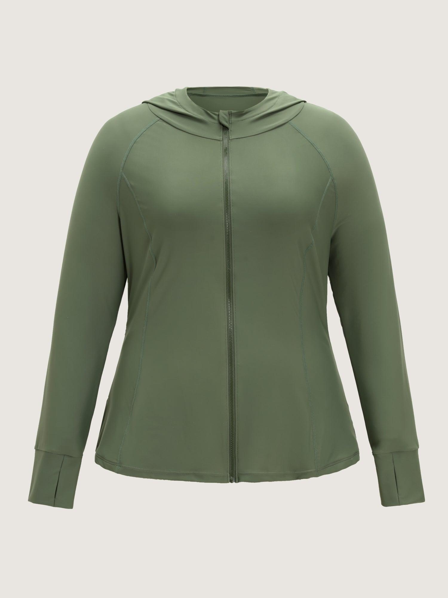 Zipper Hooded UPF 50+ Long Sleeve Swim Top Female Product Image
