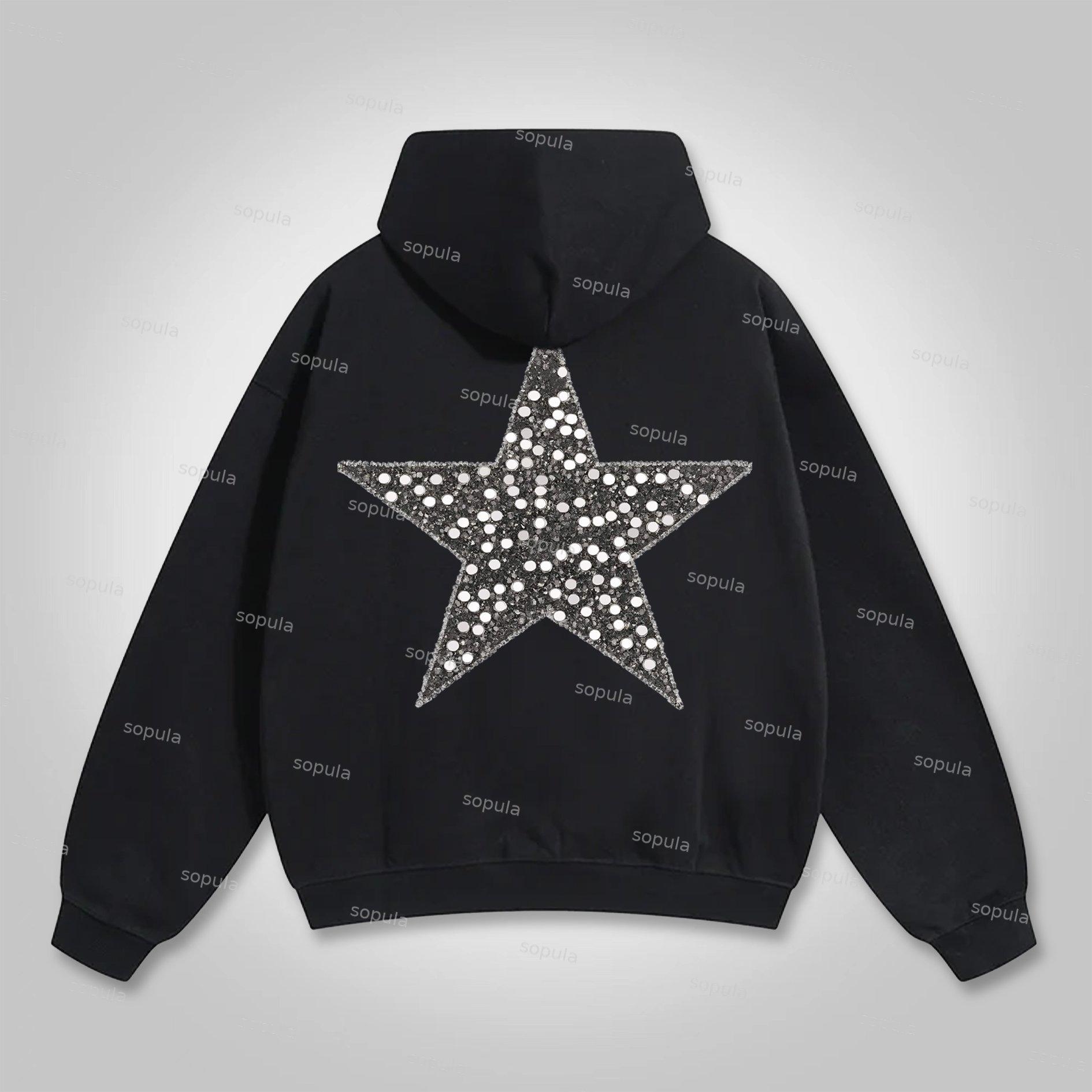 Sopula Vintage Loose Lip Fashion Graphic Hoodie Product Image