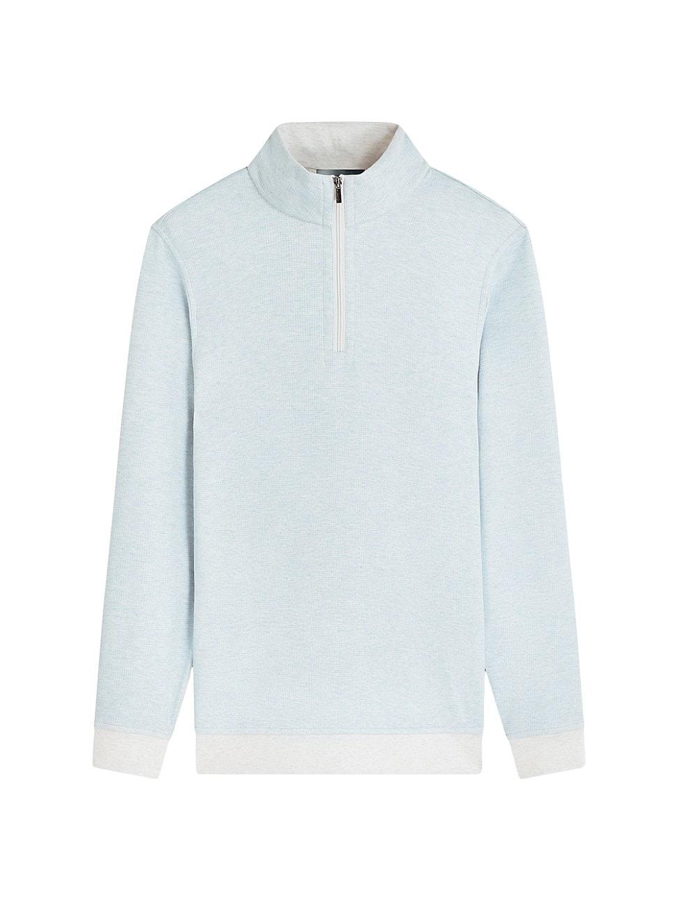Mens Cotton-Blend Quarter-Zip Sweatshirt Product Image
