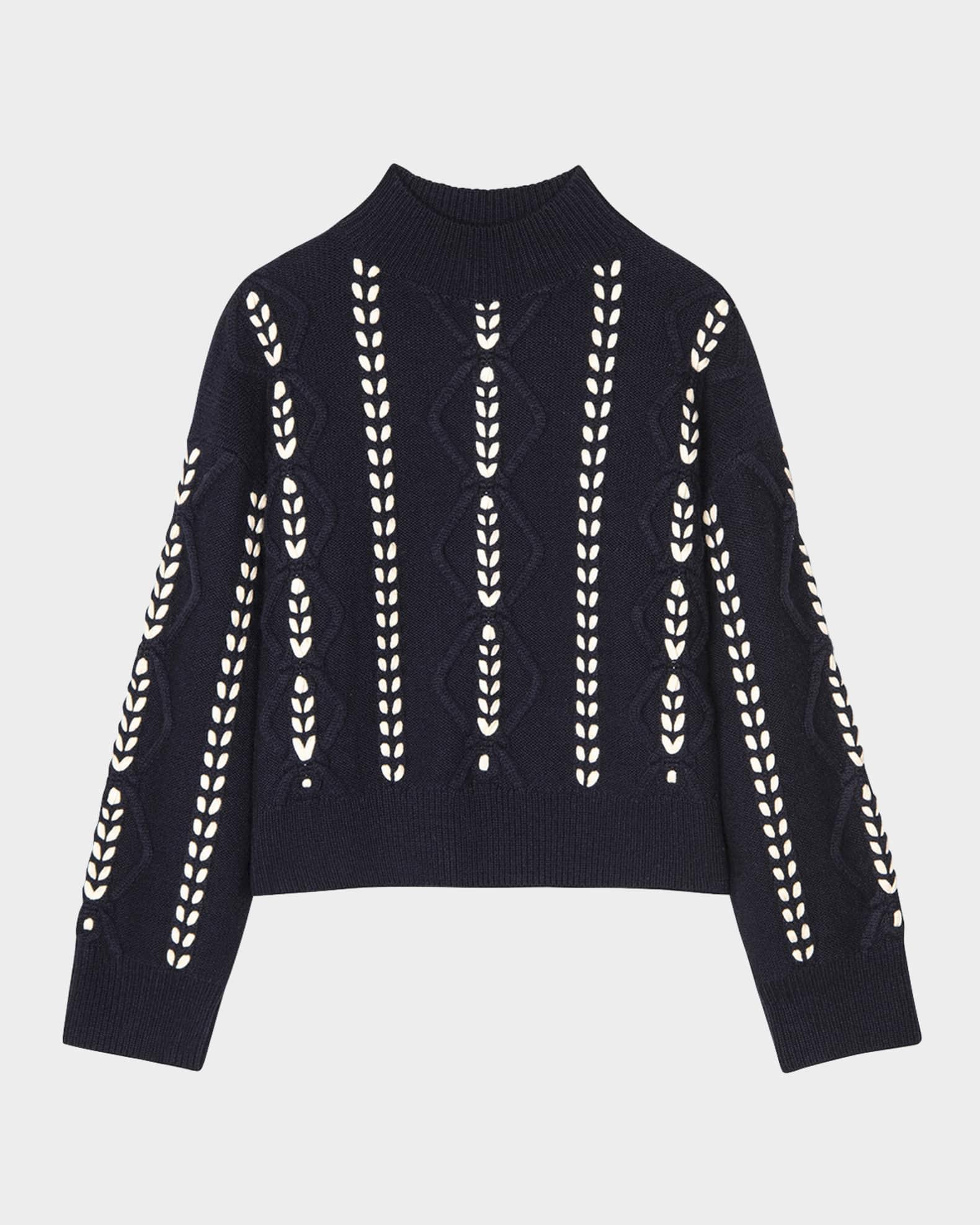 Tori Ribbed Wool-Blend Sweater Product Image