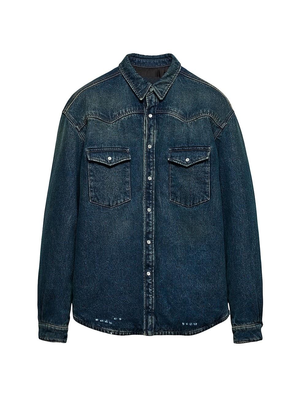 Mens Padded Denim Shirt Product Image