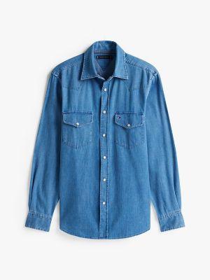 Lightweight Denim Western Shirt Product Image