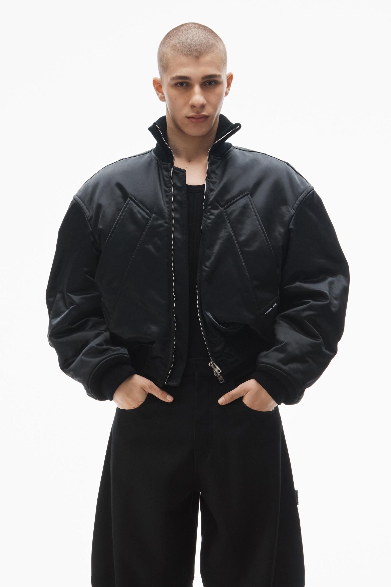 Unisex Bomber Jacket In Sateen Product Image