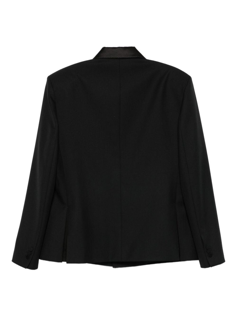 velvet-collared wool jacket Product Image
