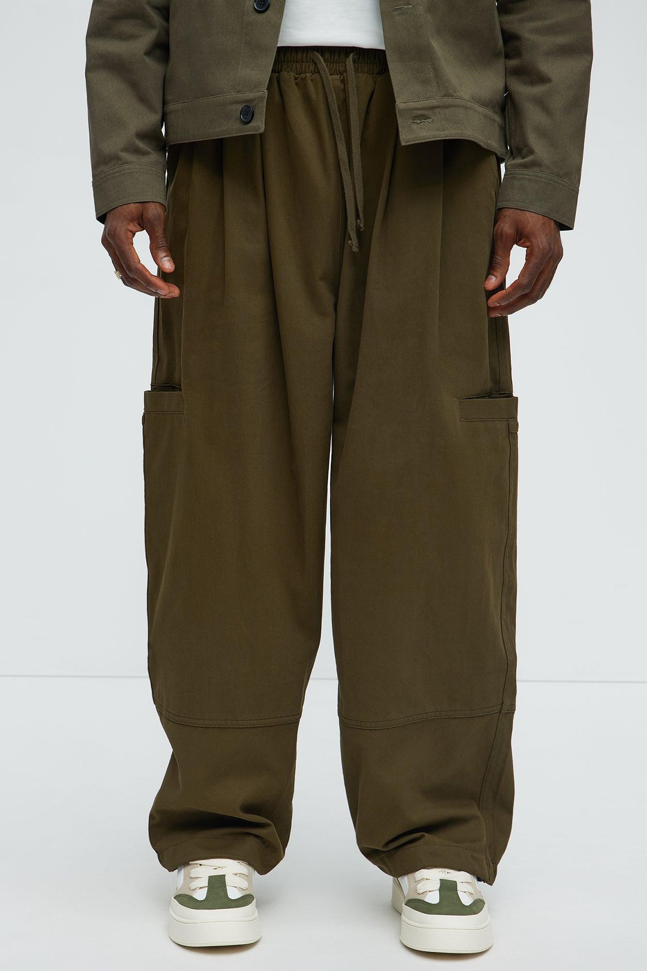 Baggy Damn Right Pants - Olive Product Image