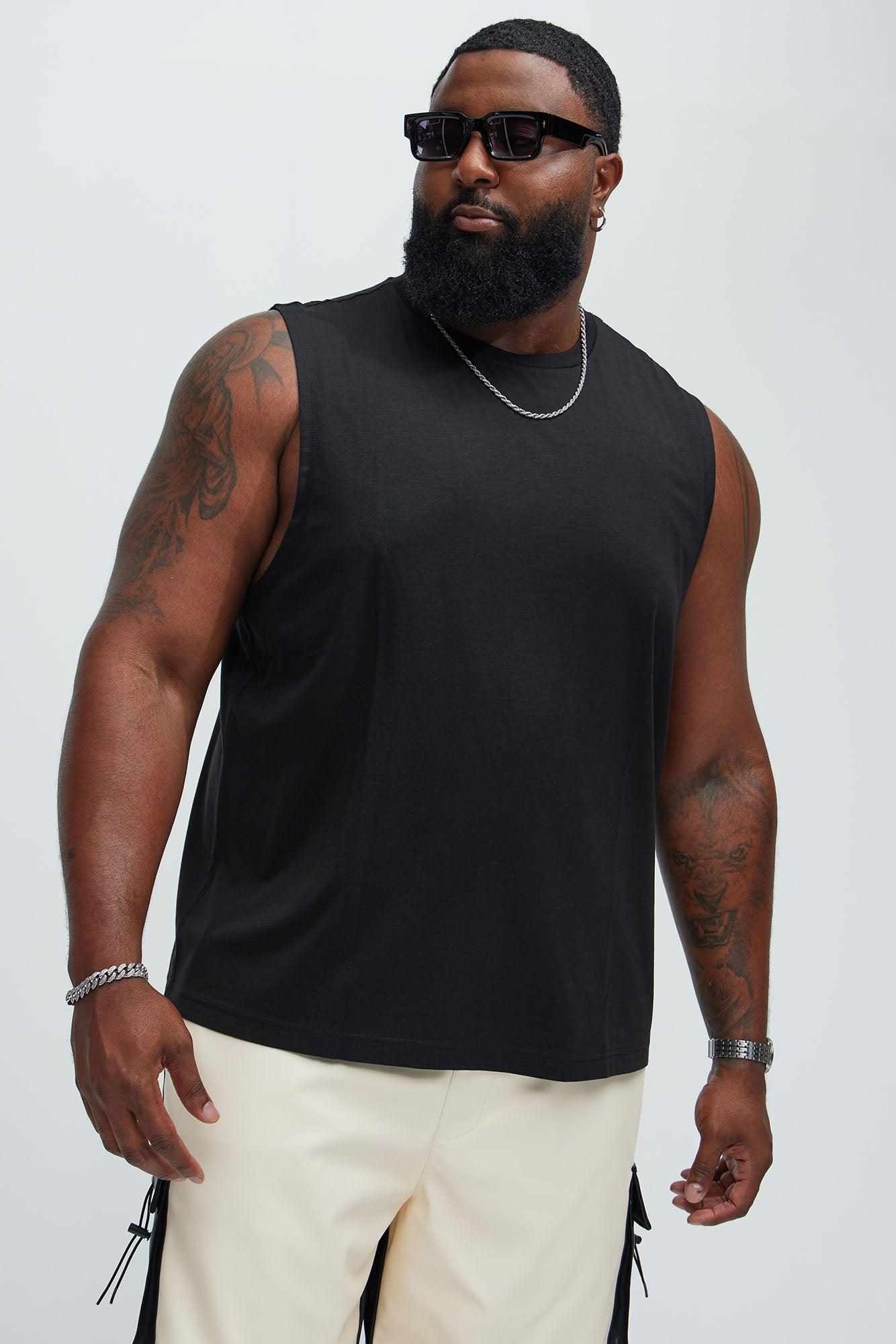 Essential Modal Lounge Sleeveless Muscle Tee - Black Product Image