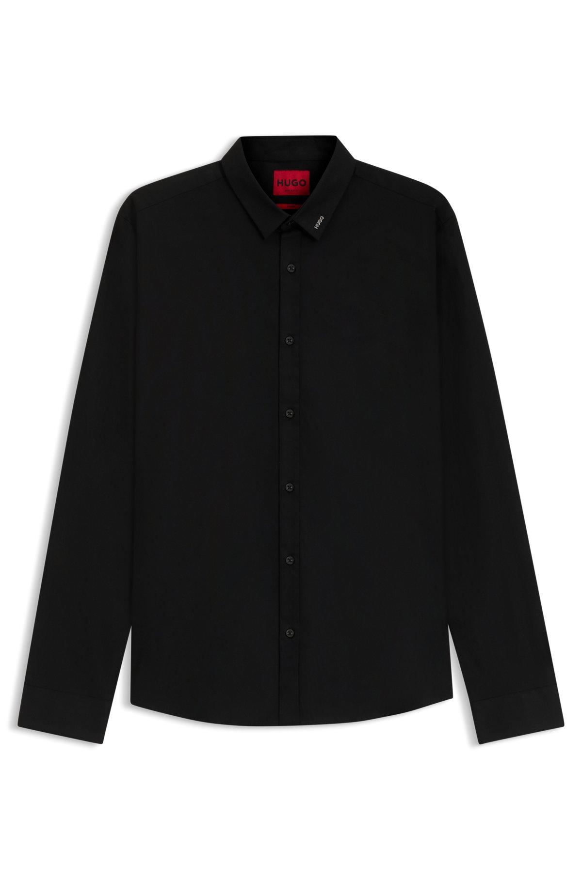 Extra-slim-fit shirt in stretch-cotton canvas Product Image