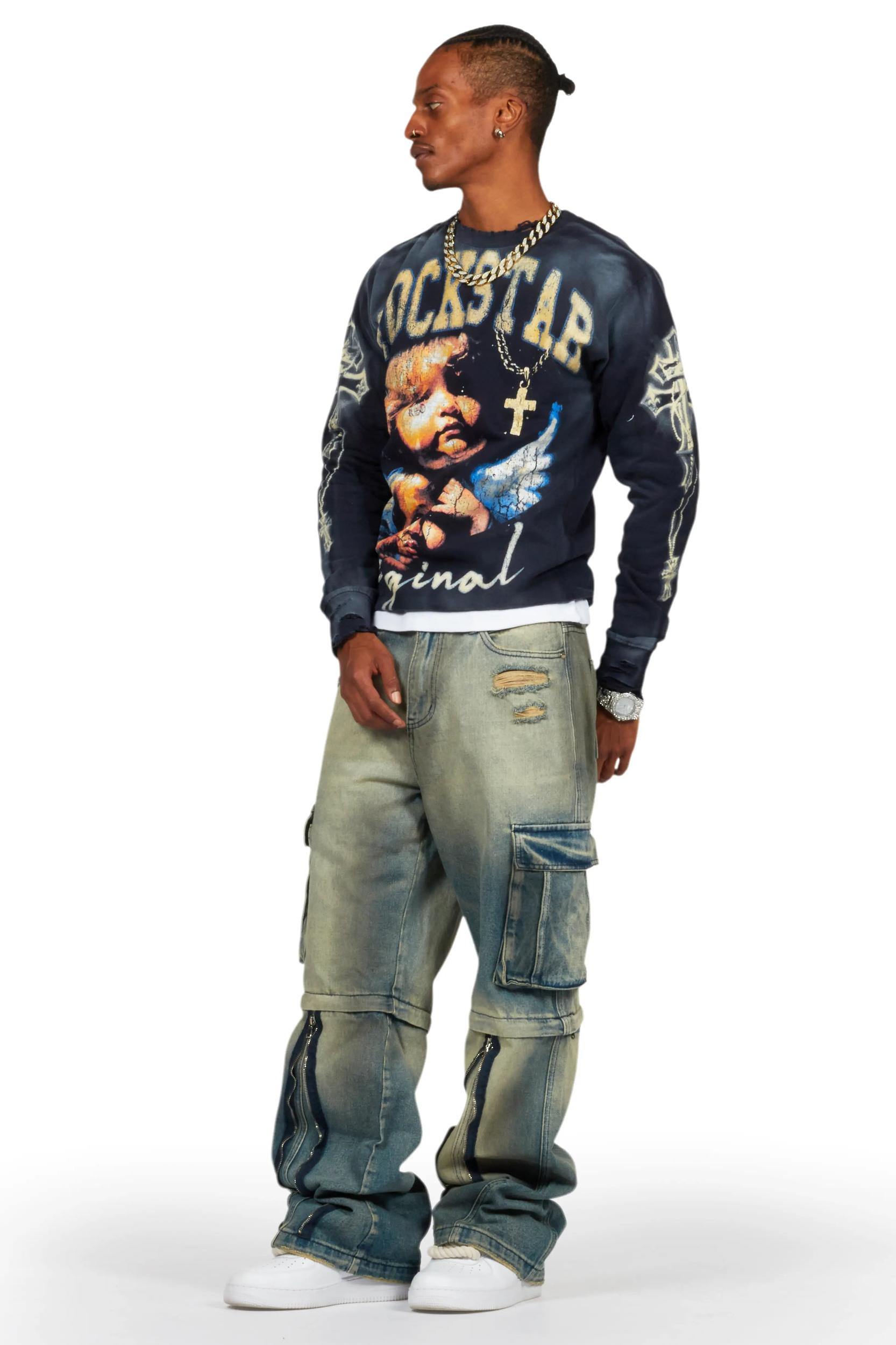 Deiter Navy Graphic Crewneck Male Product Image