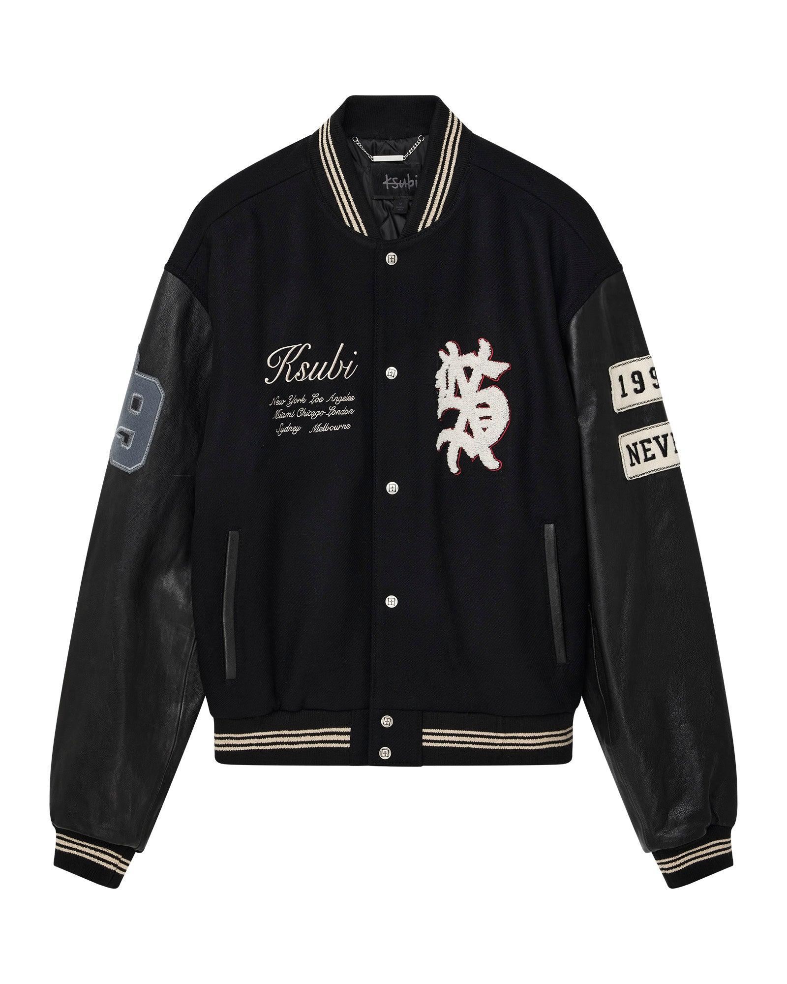 PLAYOFF VARSITY JACKET BLACK Male Product Image
