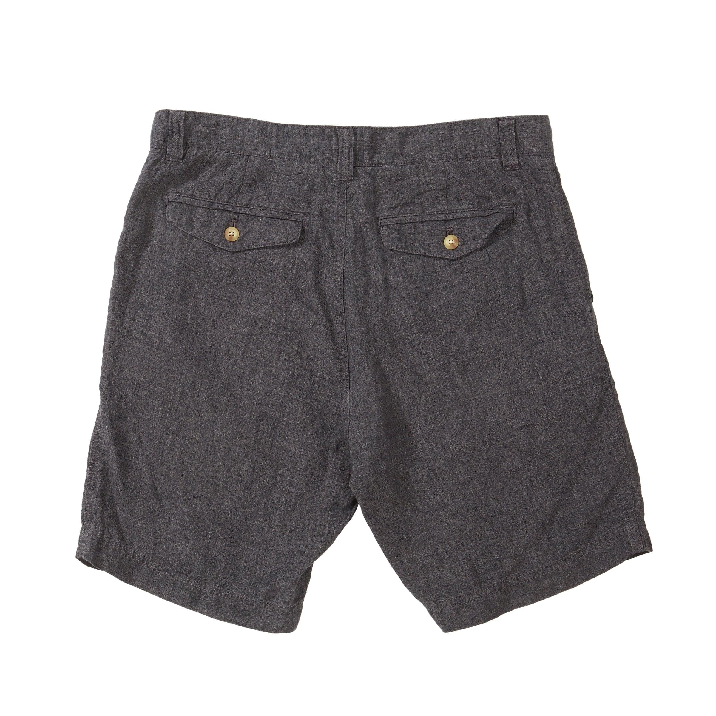 Aventura Washed Linen Shorts - Charcoal Product Image