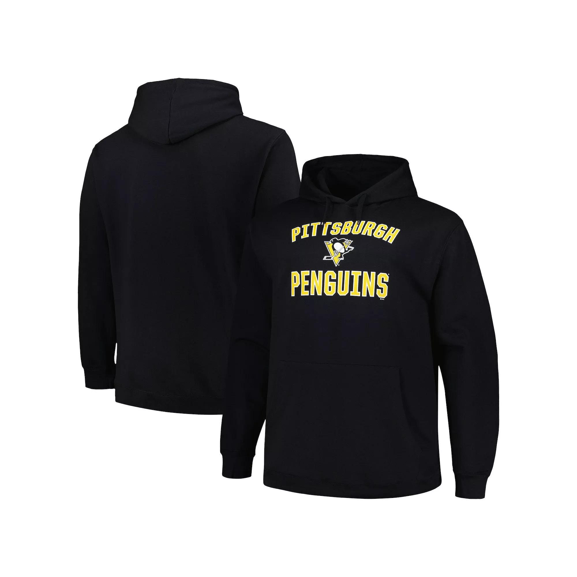 Men's Profile Black Pittsburgh Penguins Big & Tall Arch Over Logo Pullover Hoodie,  Product Image