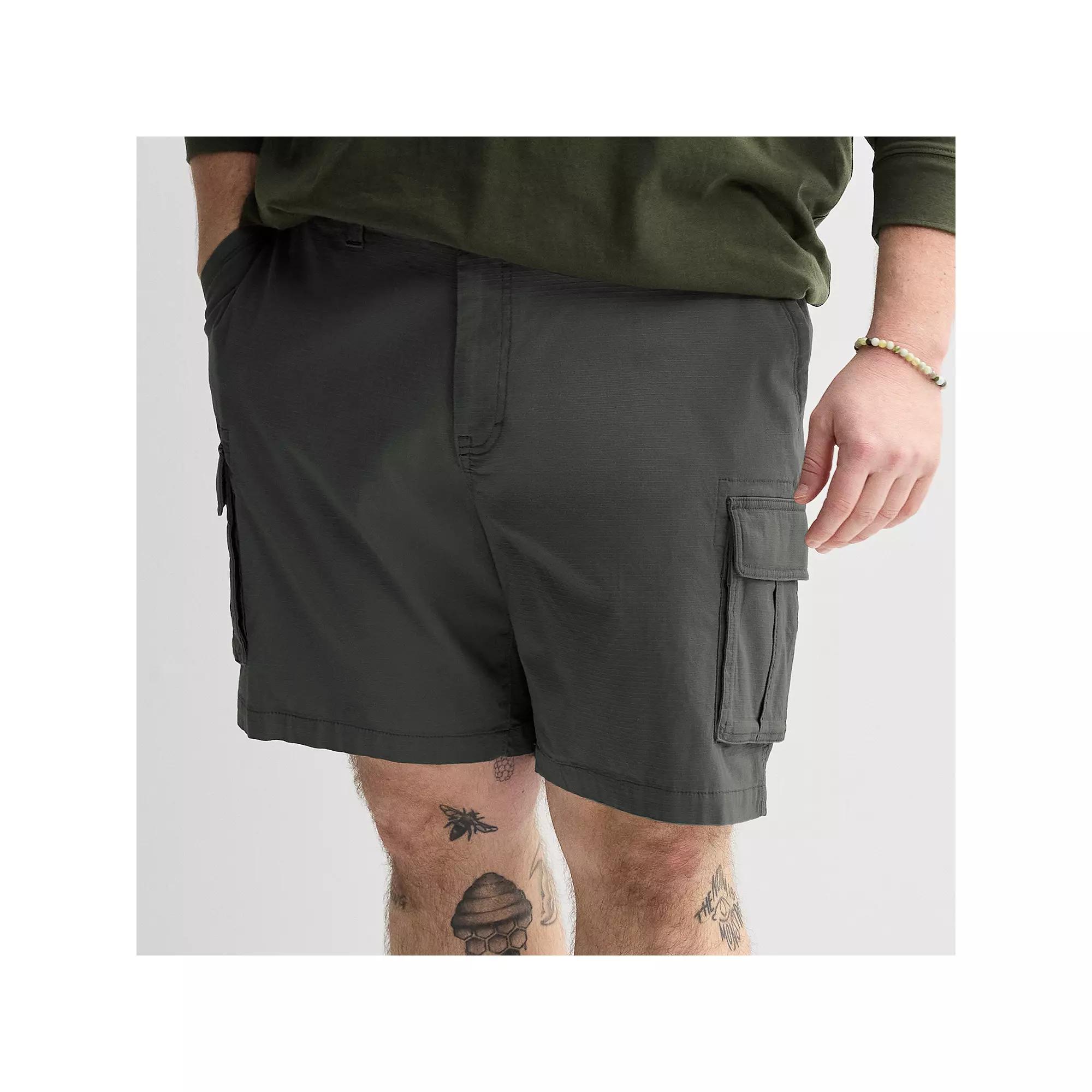 Big & Tall Sonoma Goods For Life® Flexwear Everyday Cargo Shorts, Men's, Size: 50, Black Copy Product Image