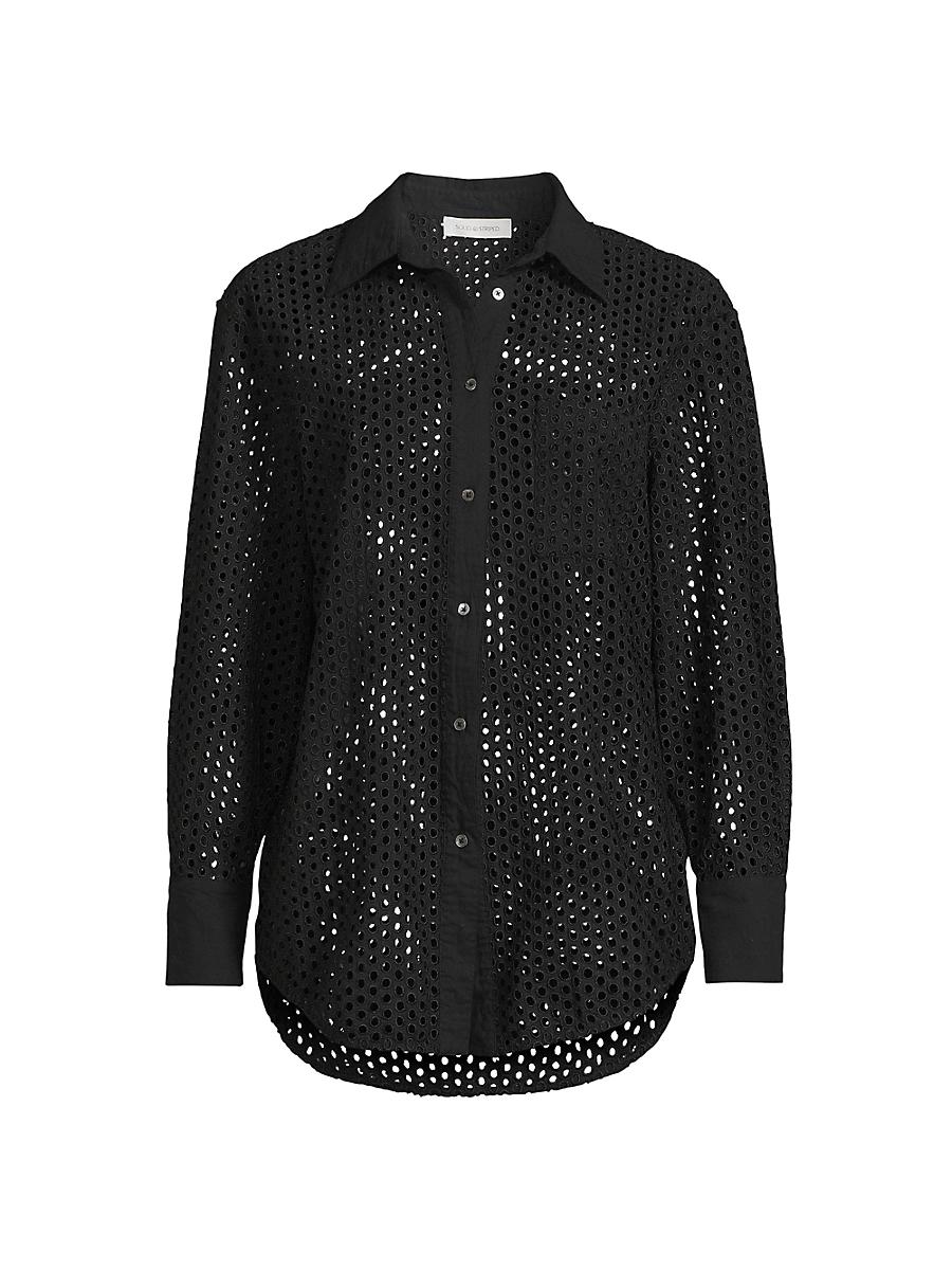 Womens Bronte Button-Front Cover-Up Shirt Product Image