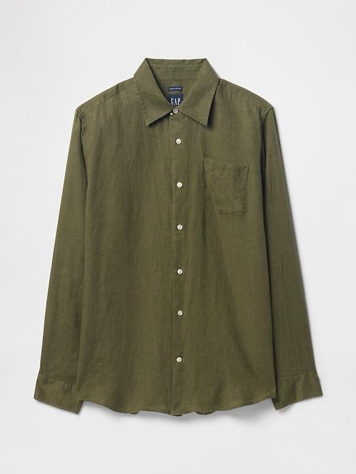 100% Linen Classic Shirt Product Image