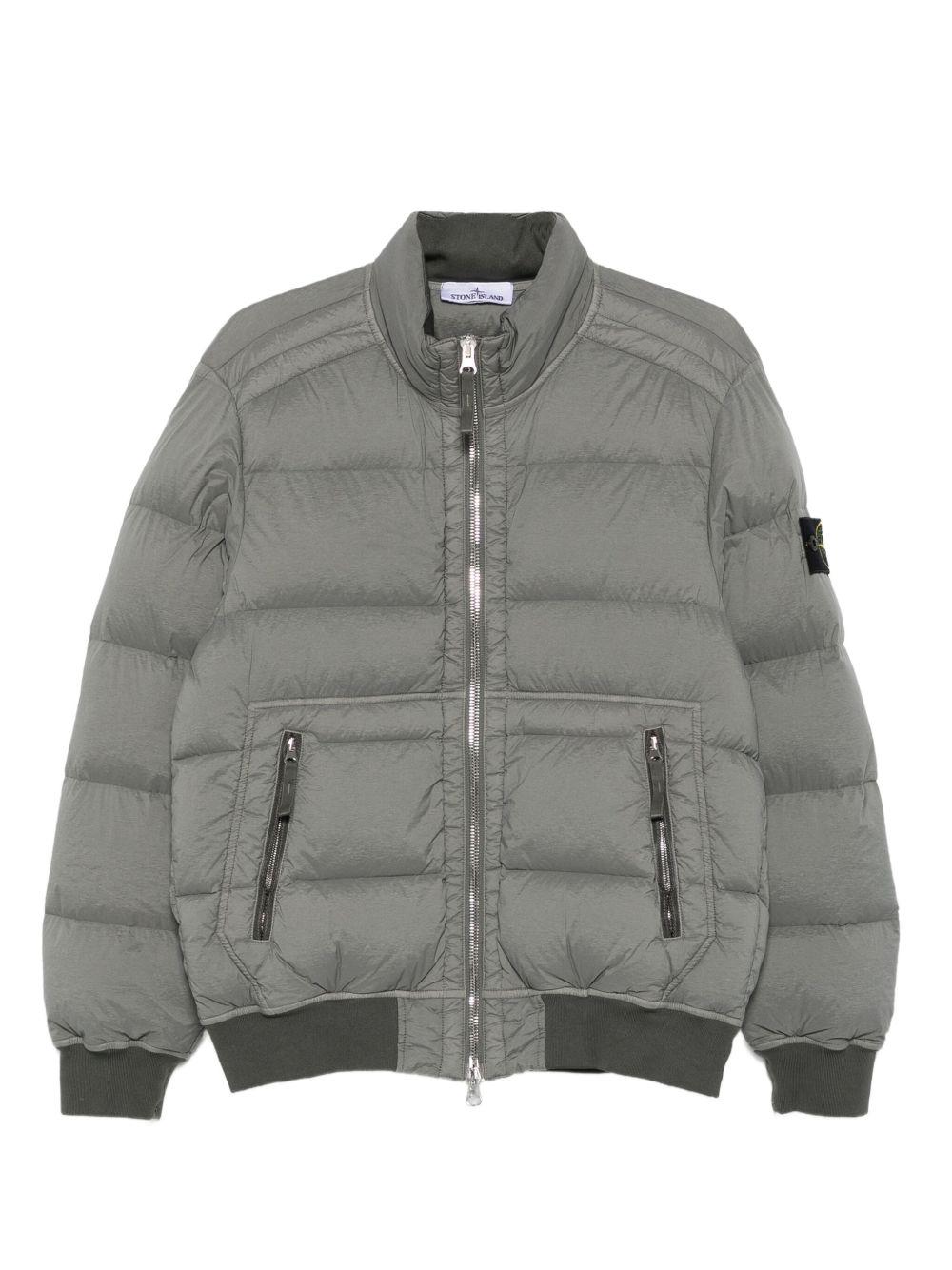 quilted zip-front jacket Product Image