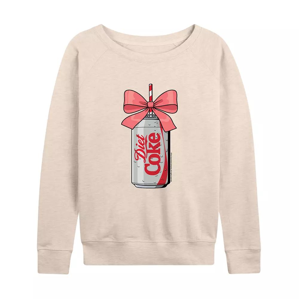 Women's Diet Coke Can Bow French Terry Long Sleeve Tee,  Product Image