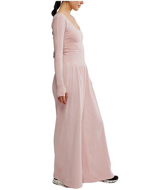 FP Movement Hot Shot Scoop Neck Long Sleeve Wide Leg Onesie Product Image