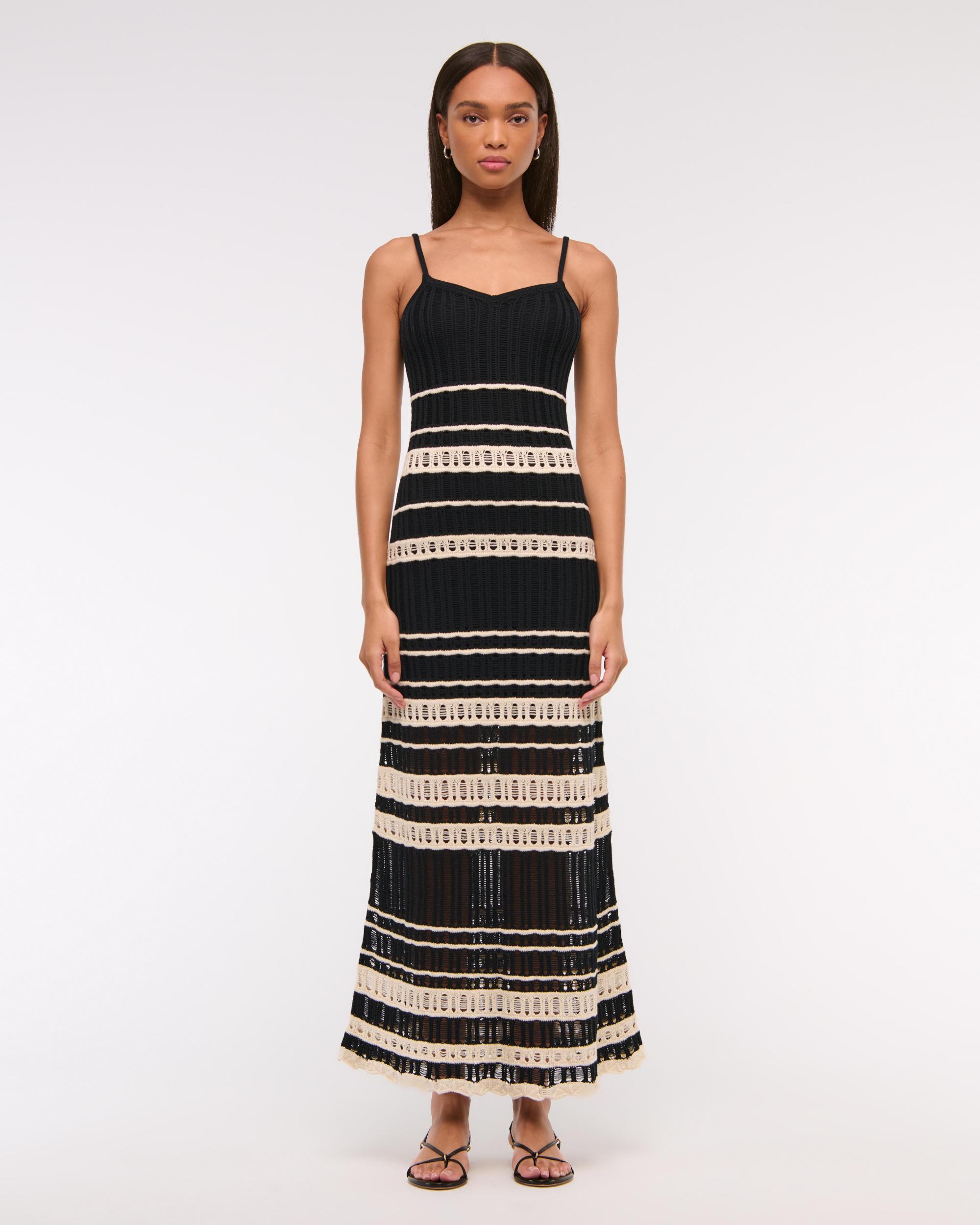 Crochet-Style Maxi Dress Product Image