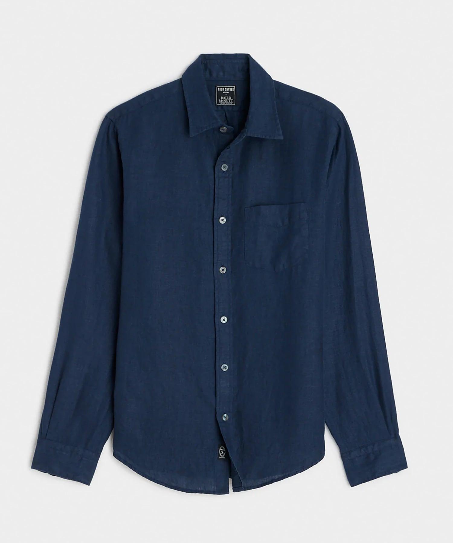 Slim Sea Soft Irish Linen Point Collar Shirt Product Image