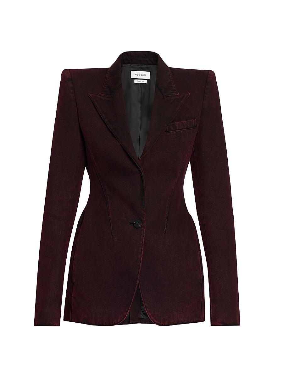 Womens Wool-Mohair Single-Breasted Jacket Product Image