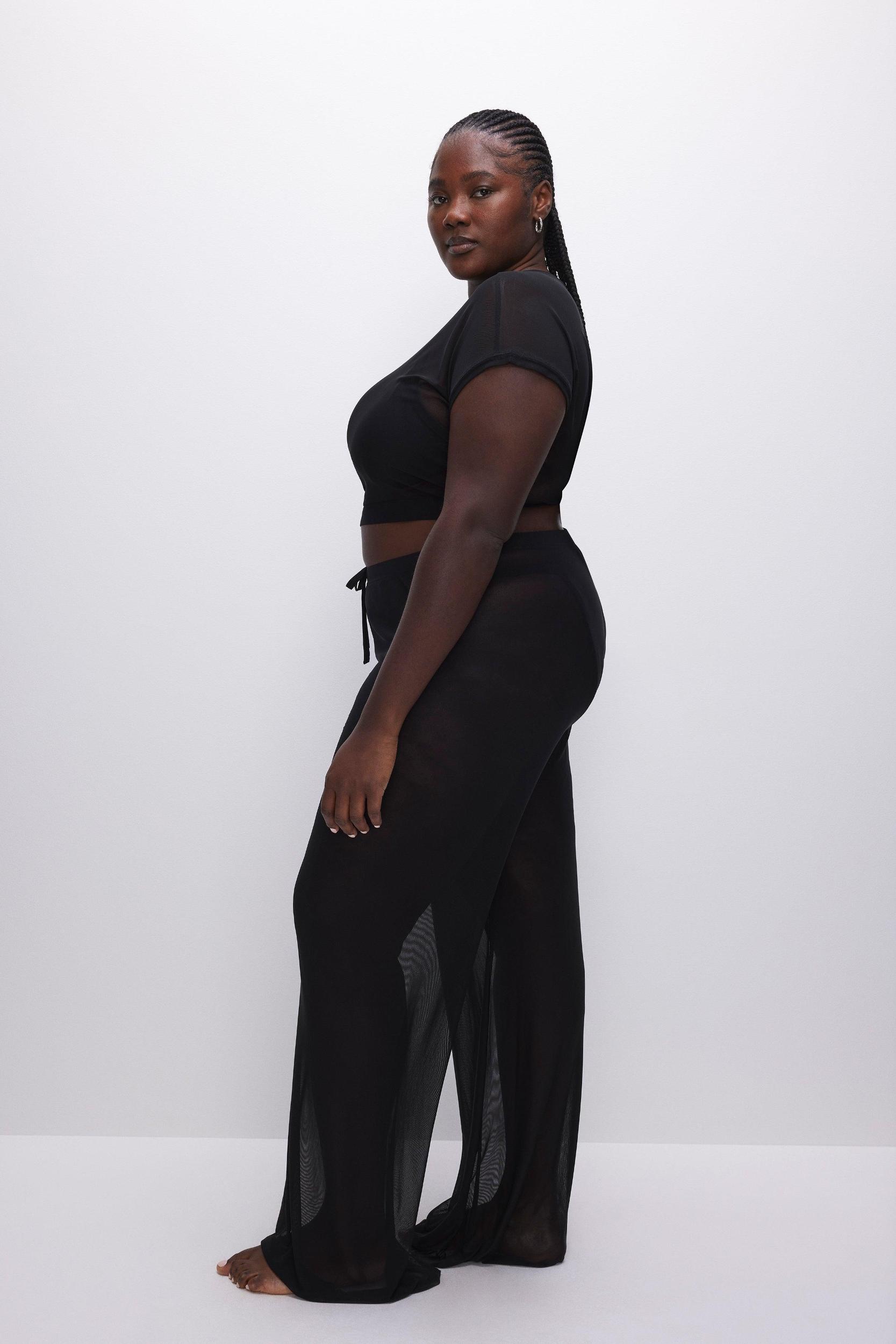 MESH WIDE PANTS | BLACK001 Product Image
