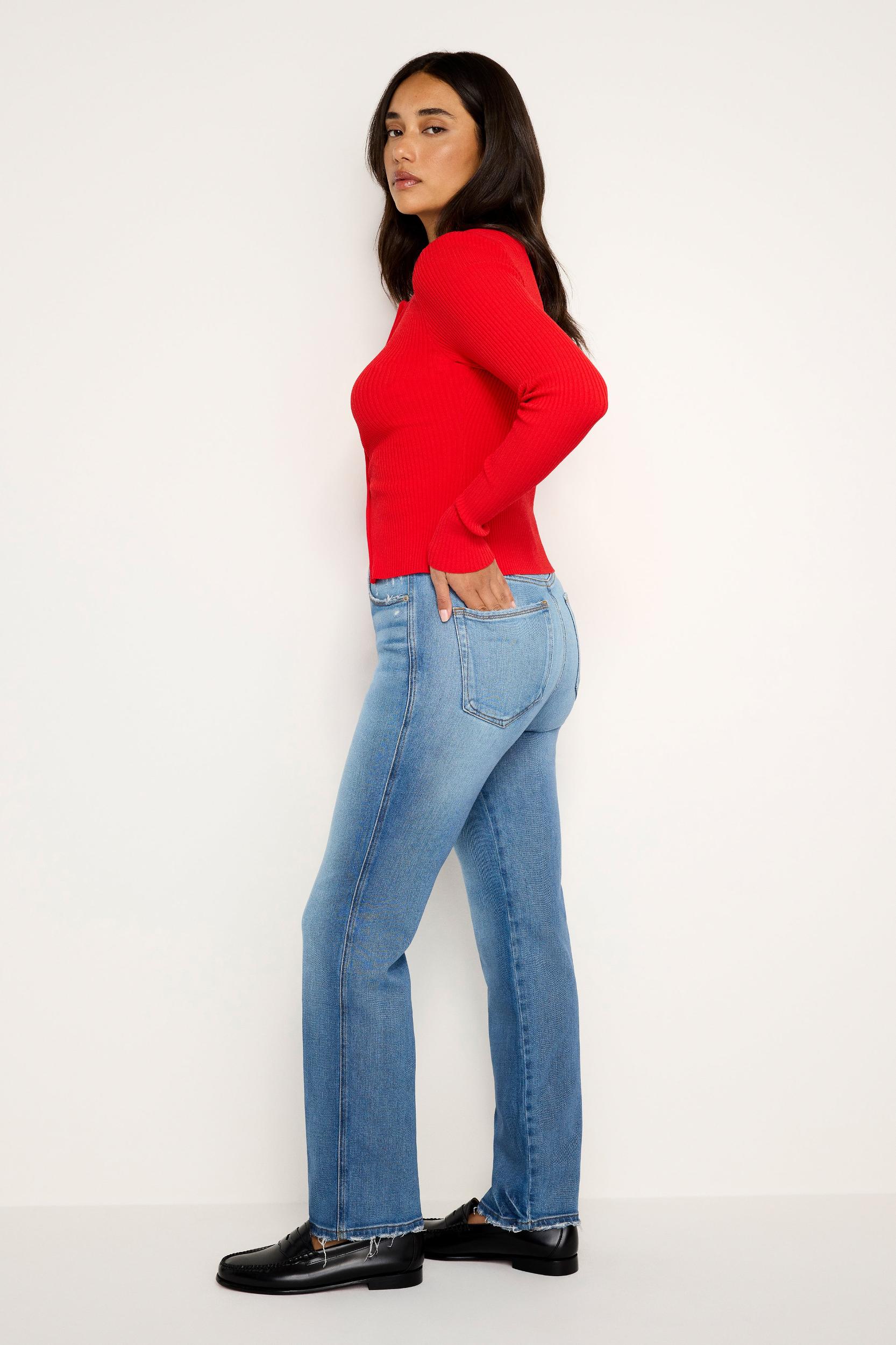 GOOD CURVE STRAIGHT JEANS | INDIGO338 Product Image