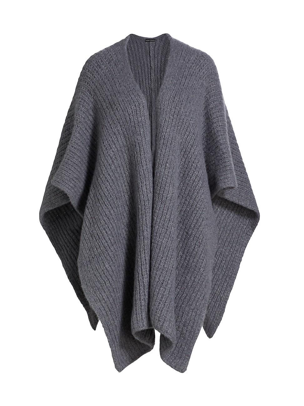 Womens Cashmere-Silk Chunky Knit Cape Product Image