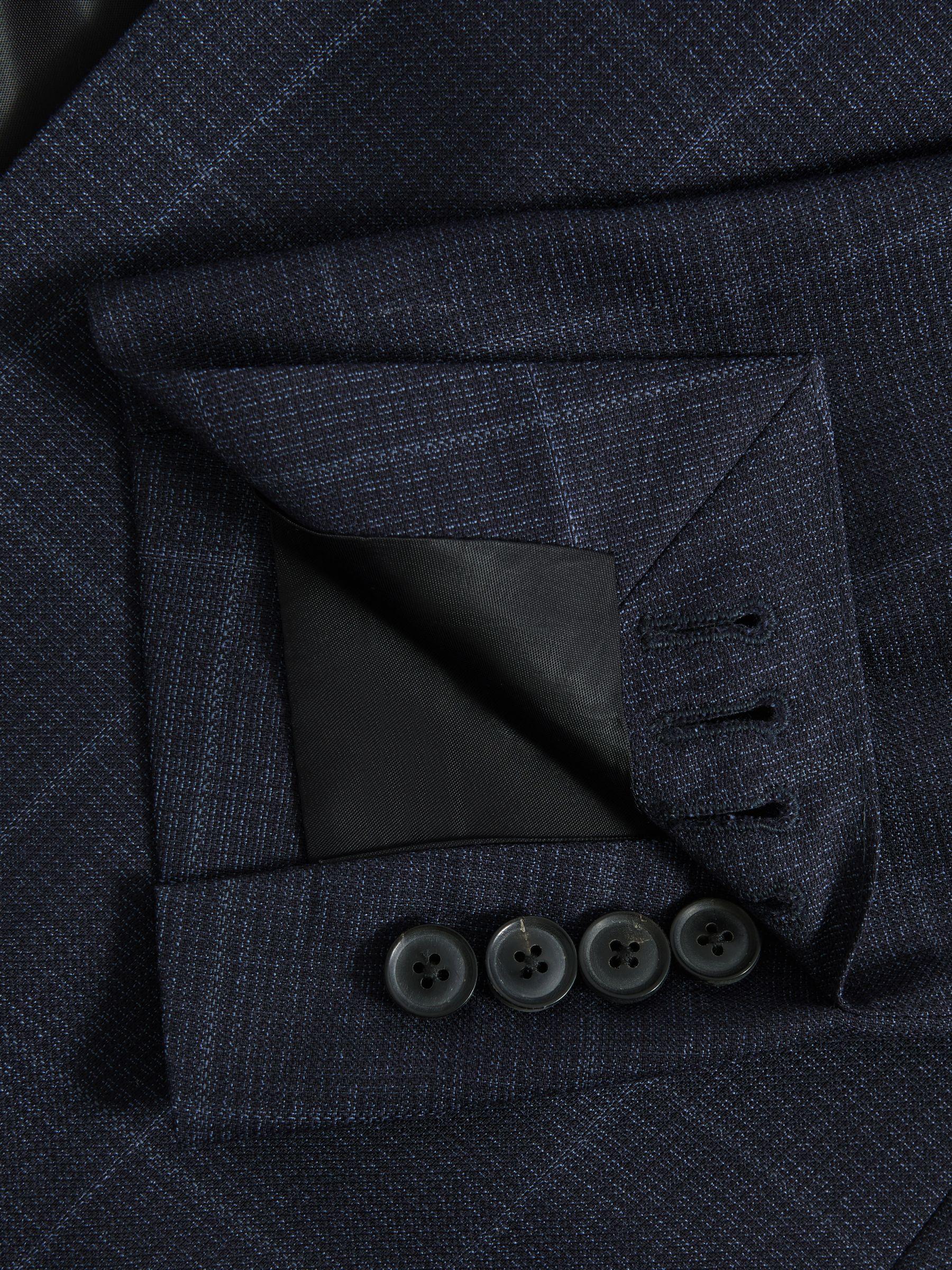 Klink Navy Wool Check Single Breasted Slim Fit Blazer Product Image