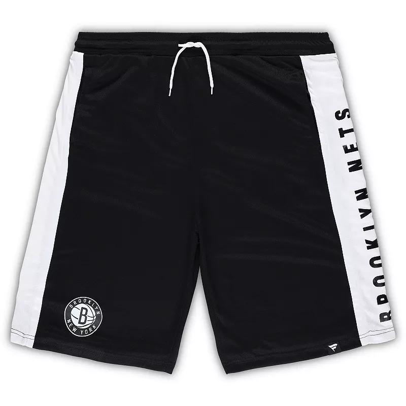 Men's Fanatics Branded Black Brooklyn Nets Big & Tall Referee Iconic Mesh Shorts,  Product Image