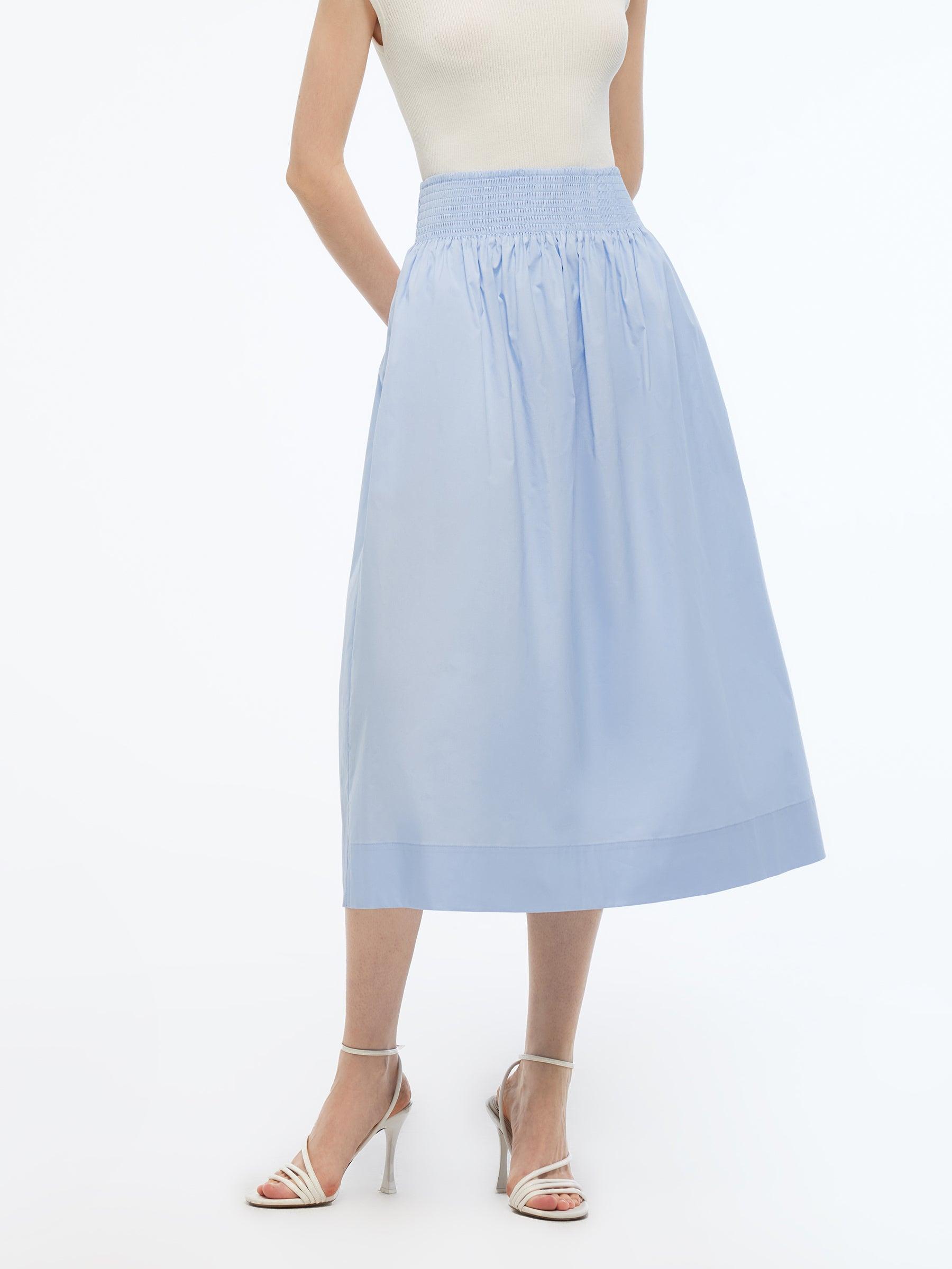 A-Line Smocked Waist Women Skirt Product Image