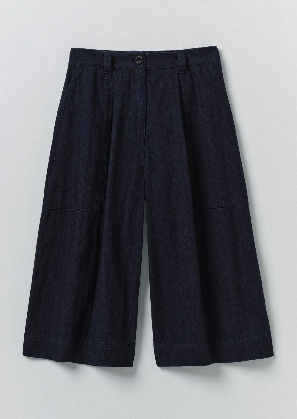 Japanese Denim Culottes | Indigo Product Image