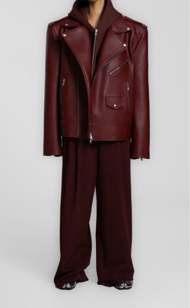 Mikal Burgundy Jacket Product Image