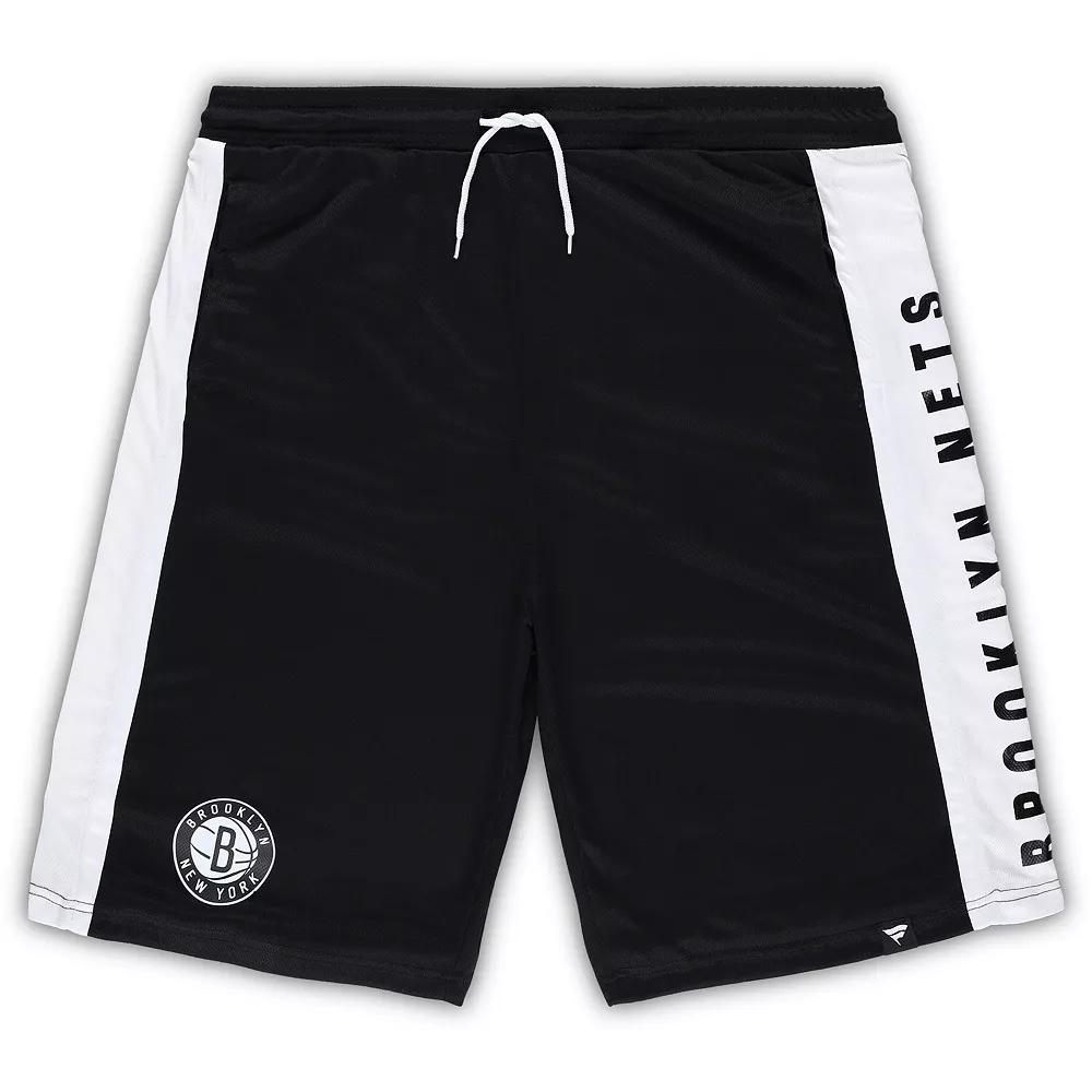 Men's Fanatics Branded Black Brooklyn Nets Big & Tall Referee Iconic Mesh Shorts,  Product Image