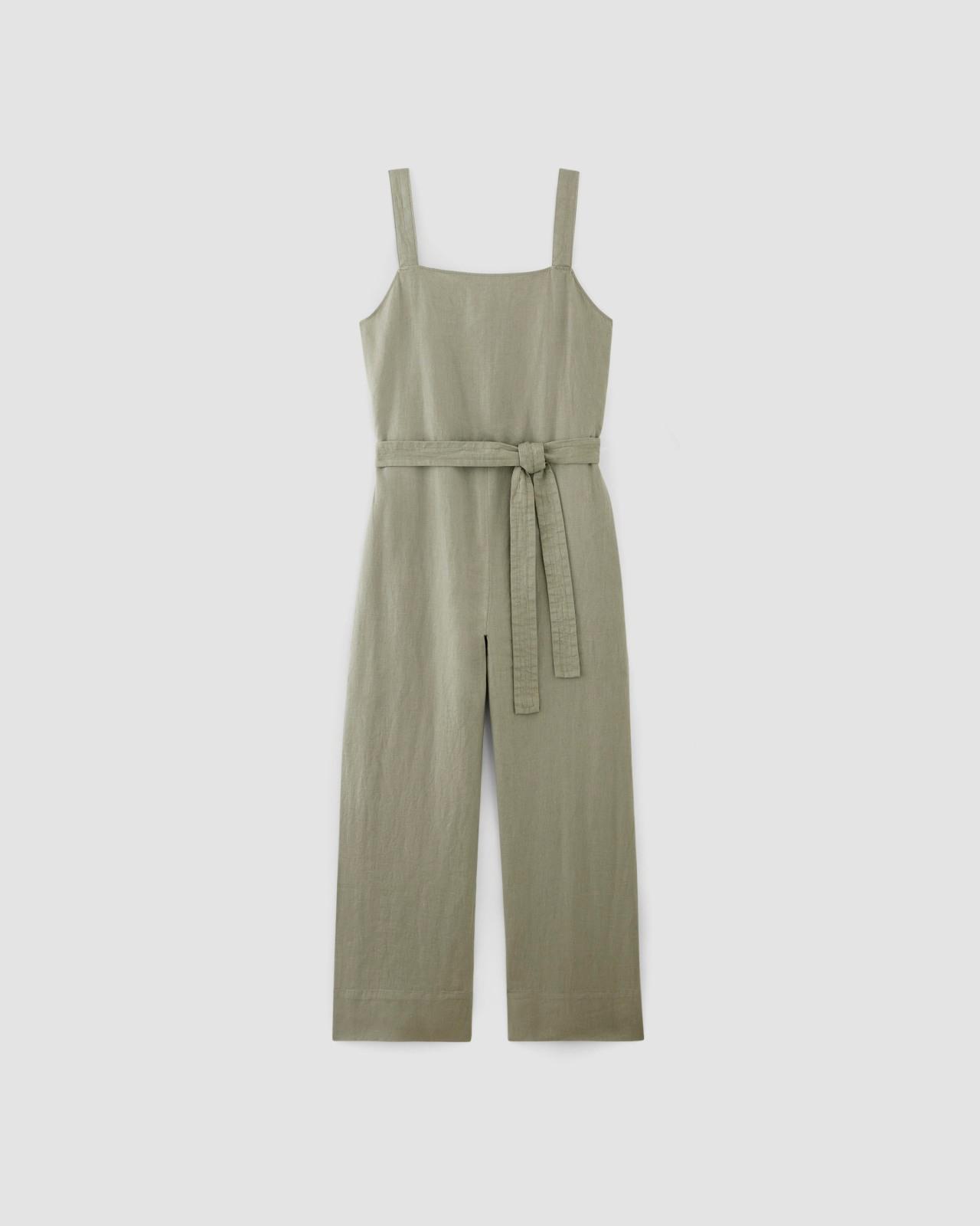 The Linen Side-Button Jumpsuit Product Image