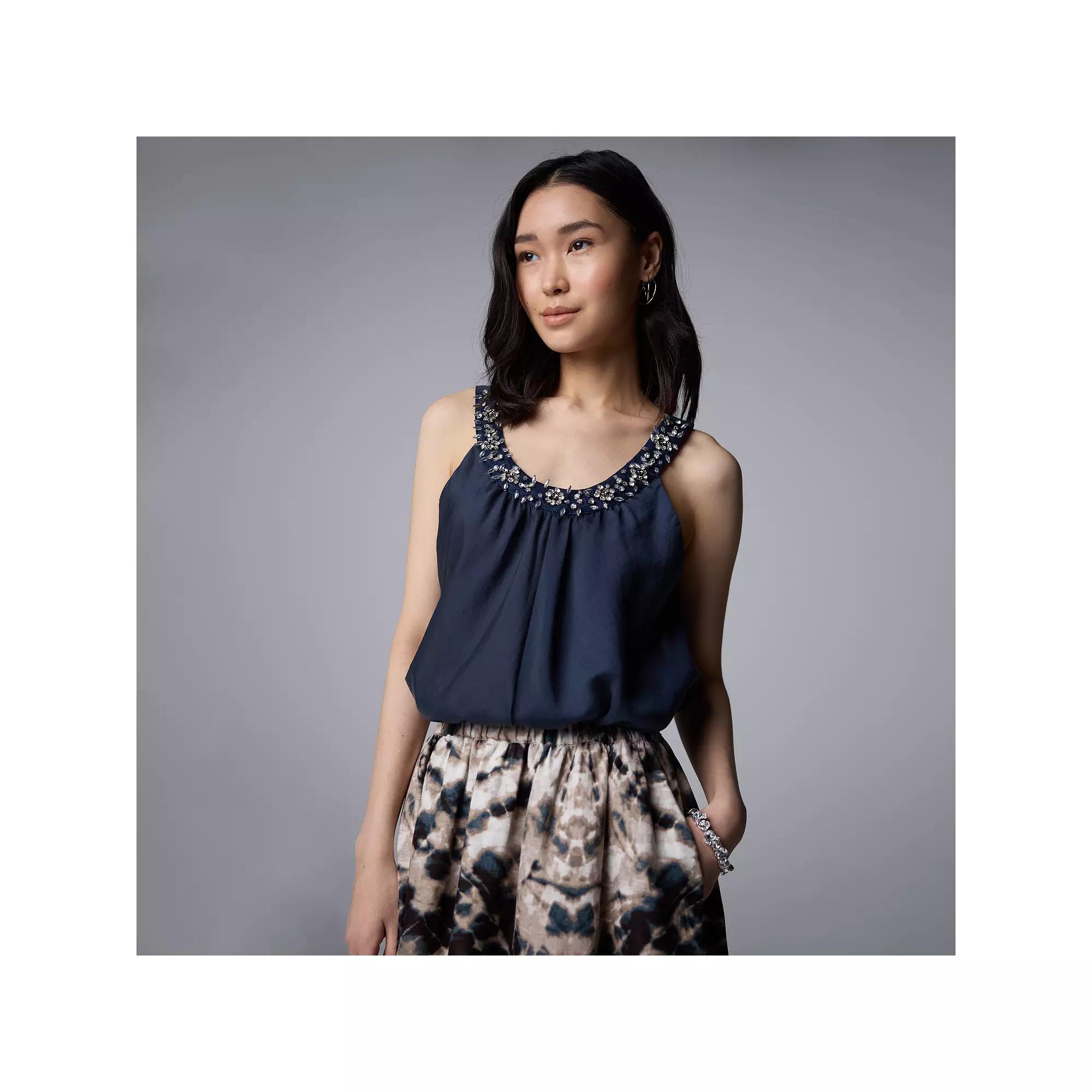 Women's Simply Vera Vera Wang Swing Tank, Size: Medium, Deep Blue Product Image